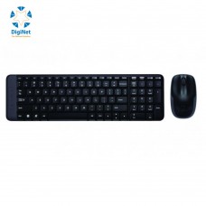 لوجيتك لوحة مفاتيح لاسلكية مع فأرة MK220 USB أسود