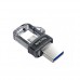 سانديسك فلاشة 128GB ULTRA DUAL M3 OTG USB 3.0 أسود