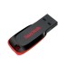 SANDISK FLASH MEMORY CRUZER BLADE 16GB USB 2.0 BLACK AND RED
